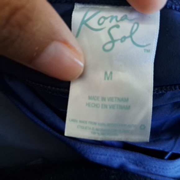 Kona Sol Other - Kona Sol Womens Swim Skirt Size M Navy Blue High Coverage